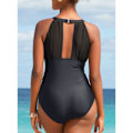 Pikkukuva 3 / 5: XL One Piece Swimsuit Naisten mesh V-kaula yksiosainen uimapuku, Bel