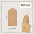 Miniatyrbild 4 av 5: Kraftpappersetiketter, 200 st bruna etiketter + 200 st snöre presentlappar, Bl