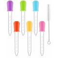 Miniatyrbilde 1 av 5: 5 ml plastgraduerte pipetter og 1 rengjøringsbørste, pipettedråper