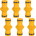 Miniatyrbillede 1 af 5: 6 stk. dobbelt haneslangekoblinger Slangefittings til samling af have