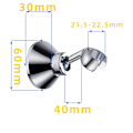 Miniatyrbillede 3 af 3: Justerbar Cooper bruseholder Forkromet håndholdt bruser Wa