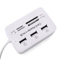 Miniatyrbild 4 av 5: USB 2.0 Minneskortläsare + USB Hub (Hög hastighet) Vit