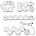 Miniatyrbillede 1 af 5: Variant Power Cord Charger Outlet - Flad stik stikdåse med 2