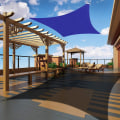 Miniatyrbillede 1 af 3: Rektangulær skygge sejl 2x2 meter, Vandtæt baldakin UV-beskyttelse til have udendørs terrasse terrasse pool, med gratis reb (Klein blå)