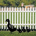 Miniatyrbillede 2 af 5: Udendørs metalhaveindretning, andehavekunst, havemetalstatuer