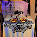 Miniatyrbild 1 av 5: Halloween Spetsdukar, Spindelnät Bordsdukar 100% Polyester