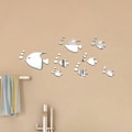 Miniatyrbillede 1 af 5: 8 stk. 3D tropiske fisk spejleffekt vægklistermærker Fashionable