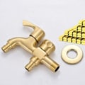 Miniatyrbilde 3 av 5: Dobbel vannkran Hagekran dobbeltkran vaskemaskin messing G1/2