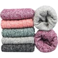 Miniatyrbilde 1 av 5: 5 par Merino ullsokker for kvinner, termiske, myke, tykke, strikkede