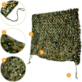 Miniatyrbillede 3 af 4: Rektangulær skygge sejl i grøn camouflage mesh, camouflage design