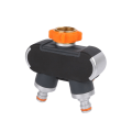 Miniatyrbilde 1 av 5: 2-veis splitter: 3/4\" og 1/2\" Y med kranadapter, låsbar justerbar