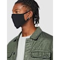 Miniatyrbild 3 av 5: Återanvändbara masker, 100 % bomullsblandning för vuxna, svart, one size