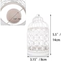 Miniatyrbilde 2 av 5: 2 stk dekorative lyktelys fuglebur metall hul ut deko