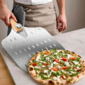 Miniatyrbilde 3 av 5: Perforert pizzaskuffe, pizzaskuffe i rustfritt stål, 36x31cm, pizza