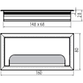 Miniatyrbillede 2 af 5: 80x 160mm firkantet kabeldæksel til skrivebordsmonterede møbler Kabel Org