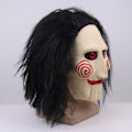 Miniatyrbillede 3 af 5: JIGSAW SAVMASK MED SYNTHETISK HÅR - Perfekt til karneval og Halloween