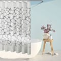 Miniatyrbillede 3 af 3: Bruseforhæng, badeforhæng, tykke vandtætte stofforhæng, vandtæt og skimmelbestandigt stofbadeforhæng - 180 x 200 cm (brosten)