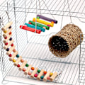 Miniatyrbilde 3 av 5: 3 stk kjæledyr hengekøye hamster hengeleke, hengehus seng burleker