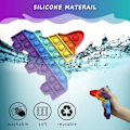 Miniatyrbillede 2 af 5: (Flyvemaskine) Silikone Push Boble Sensorisk Pop Fidget Legetøj, Holdbart M