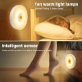 Miniatyrbilde 5 av 5: LED-nattlys med bevegelsessensor, 3 magnetiske LED-lys, USB-lading