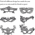 Miniatyrbillede 5 af 5: Damer Sort Blonde Maske Fest Prom Maskerade Maske Halloween Chris
