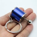 Miniatyrbilde 5 av 5: Avlangt formet metalllegering bilnøkkelring (blå)