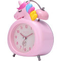 Miniatyrbillede 4 af 5: Pink Unicorn Analog Alarm Clock Børne Morning Silent Dual Be
