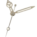 Miniatyrbild 1 av 5: NH35/36/4R/7S Silver Edge Watch Hands Tre Pin Pointer med Grön