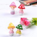 Miniatyrbillede 5 af 5: Fe-eventyrlig svampe dukke statue 4 stykke miniature eventyrhave miniatu
