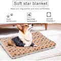 Miniatyrbillede 2 af 3: Hundeunderlag, Katte- og hundetæpper, Fluffy hvalpepude, Blødt kæledyrspude i fleece, Stjernemønster (55*70CM)