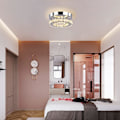 Miniatyrbillede 2 af 5: LED-loftslampe, 16W krystal lysekrone, moderne loftslampe