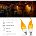 Miniatyrbillede 4 af 5: 4 Pack 3W E14 LED pære Flammeeffekt pære med 3 lys