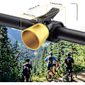 Miniatyrbillede 3 af 5: Fra 22 til 31,8 cm, Sort Sølv Kraftig Cykelklokke, Universal Bi