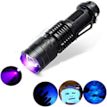 Pikkukuva 1 / 5: SK68 Yksitilainen 300LM Zoomable 396nm UV-Ultraviolet LED Musta Salama