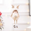 Miniatyrbillede 5 af 5: Julepynt 2 stk Elg Engel Dukke Vedhæng Træpynt