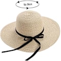 Miniatyrbild 4 av 5: Solhattar Sommarhatt för kvinnor, Stor hatt, Bred brätte, Halm, Vikbar