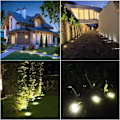 Miniatyrbild 4 av 5: [4-pack] Solcellslampor för marken, 8 LED solcellslampor