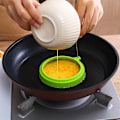 Miniatyrbillede 5 af 5: Silikone æggebakkeringe, 4 tommer, fødevaregodkendt, non-stick belægning, stegte æg