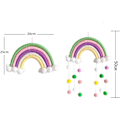 Miniatyrbillede 3 af 5: Rainbow Macrame Vægtæppet Indretning til hjemmet Bohemian Decor H