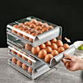 Miniatyrbilde 4 av 5: Eggbeholder, plastskål, dobbelt lag, for kjøleskap, egg