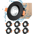 Pikkukuva 1 / 5: Led-alasvalo, musta, 6 kpl 3W COB-upotettava kattovalaisinlamppu, A
