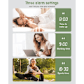 Miniatyrbild 4 av 5: Trädigital väckarklocka, digital klocka med snooze/datum/temper