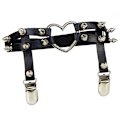 Miniatyrbild 1 av 5: Punk Love Hjärtformad Handgjord Legering Läder Hip-hop Suspender G
