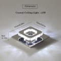 Miniatyrbilde 5 av 5: Krystall taklampe, taklampe i rustfritt stål, 12W LED taklampe