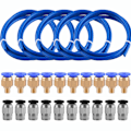 Miniatyrbillede 1 af 5: 5 stk. Blå PTFE Teflon Slange (1 meter) og 10 stk. PC4-M6 Fittings
