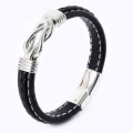 Miniatyrbillede 1 af 5: Sort armbånd Læderarmbånd SORT