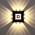 Miniatyrbillede 1 af 3: LED Moderne Indendørs Udendørs Væglampe med PIR Bevægelsessensor Vandtæt Væglampe 3000K Varm Hvid Aluminium Væglampe til Have Sort