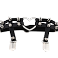 Miniatyrbild 4 av 5: Punk Love Hjärtformad Handgjord Legering Läder Hip-hop Suspender G