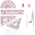 Miniatyrbilde 2 av 5: 8 stk passer/matematikksett, geometrisett for skole, inkludert linjal, P