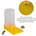 Miniatyrbilde 4 av 5: 3 stk honningvannsdispensere for bier, gul plastbihold